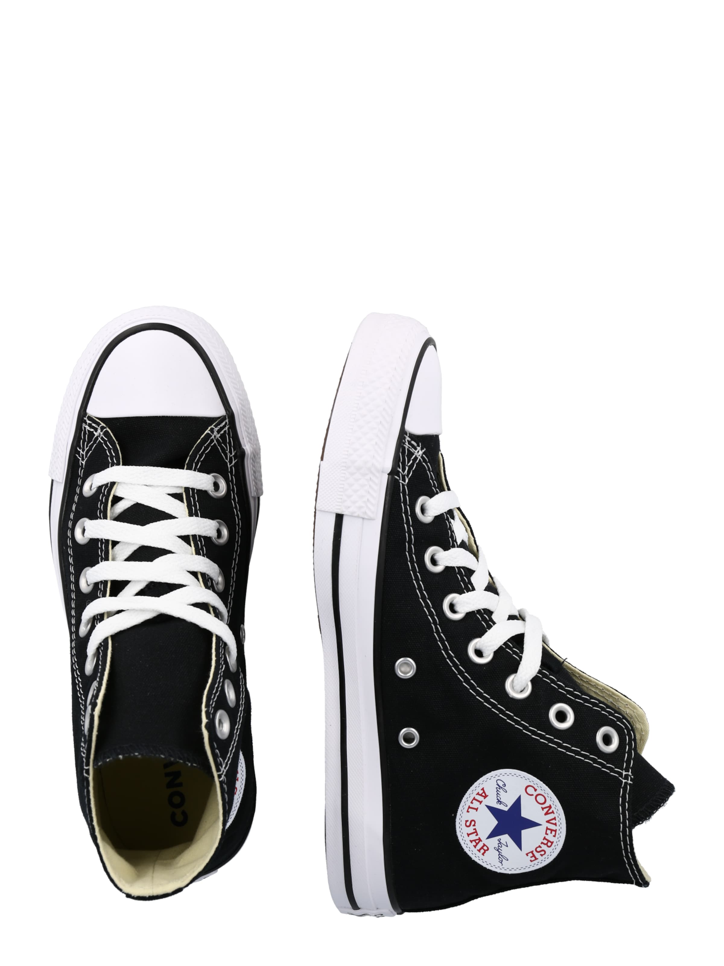 melns CONVERSE Augstie brīvā laika apavi 'CHUCK TAYLOR ALL STAR CLASSIC HI WIDE FIT'