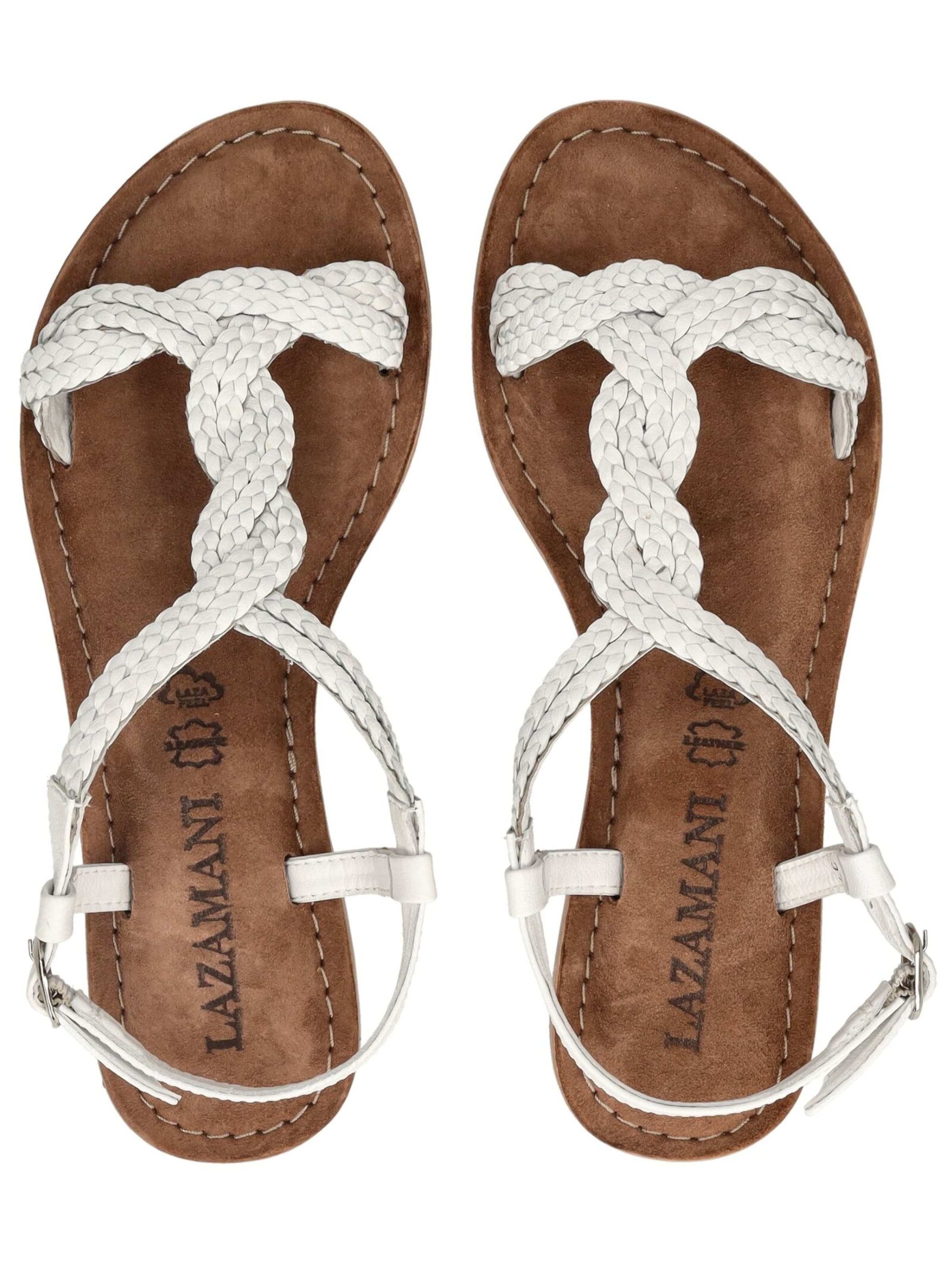 LAZAMANI Sandale in Weiß