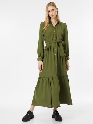 Trendyol Košilové šaty – zelená: přední strana