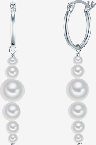 Boucles d'oreilles Valero Pearls en argent : devant