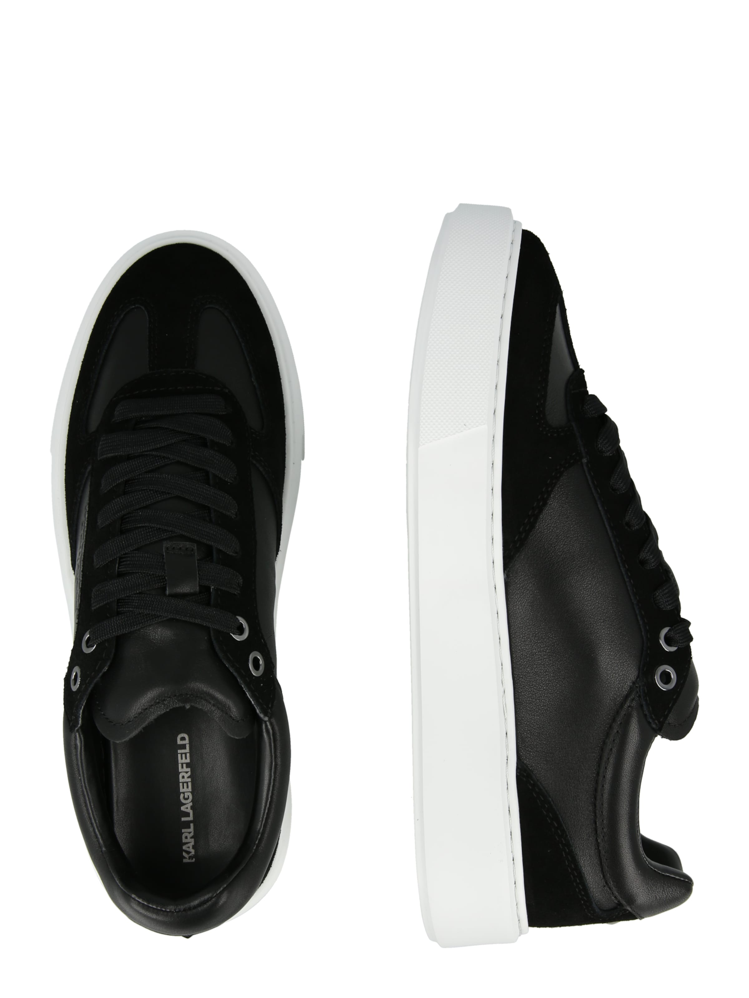 melns Karl Lagerfeld Zemie brīvā laika apavi 'MAXI KUP': no sāniem