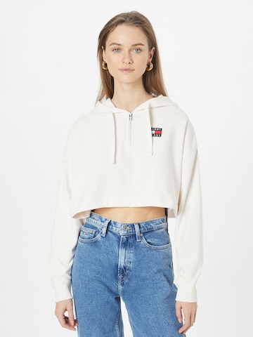 Tommy Jeans Sweatshirt in Weiß: predná strana