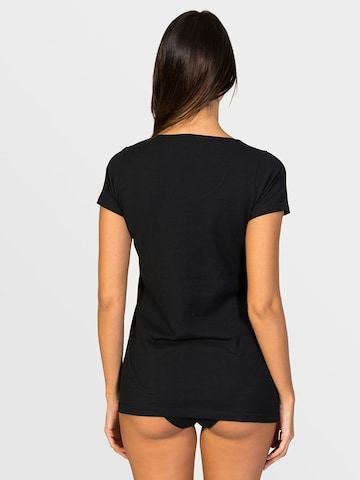 zd ZERO DEFECTS Undershirt 'Hera Short-sleeve top soy fiber' in Black
