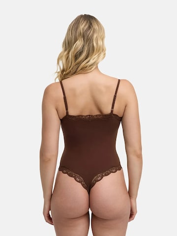 cfab (formerly creamy fabrics) - Body 'Bodysuit String mit Lace' en marrón