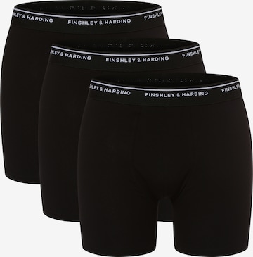 Finshley & Harding Boxershorts ' ' in Zwart: voorkant