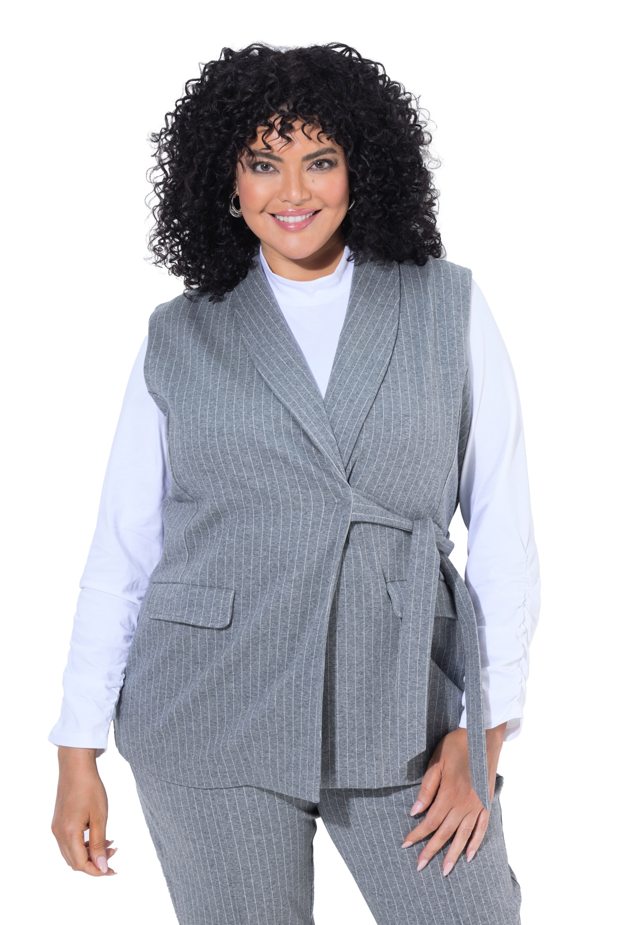 Ulla Popken Vest in Grey: front