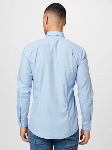 HUGO Red Slim fit Overhemd 'Elisha' in Blauw