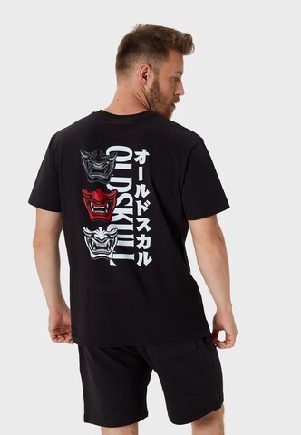 Oldskull Shirt 'Asian Triple Mask' in Black: front