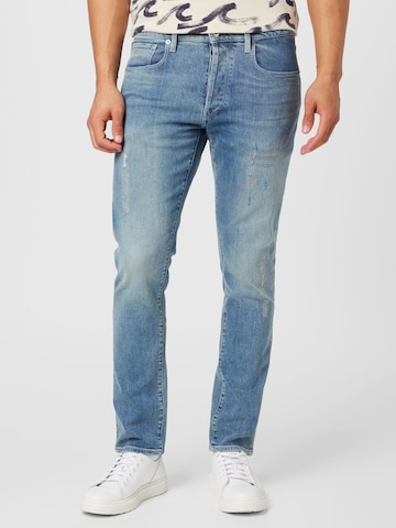 Coupe slim Jean G-Star RAW en bleu : devant