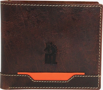 Porte-monnaies DrachenLeder en marron : devant