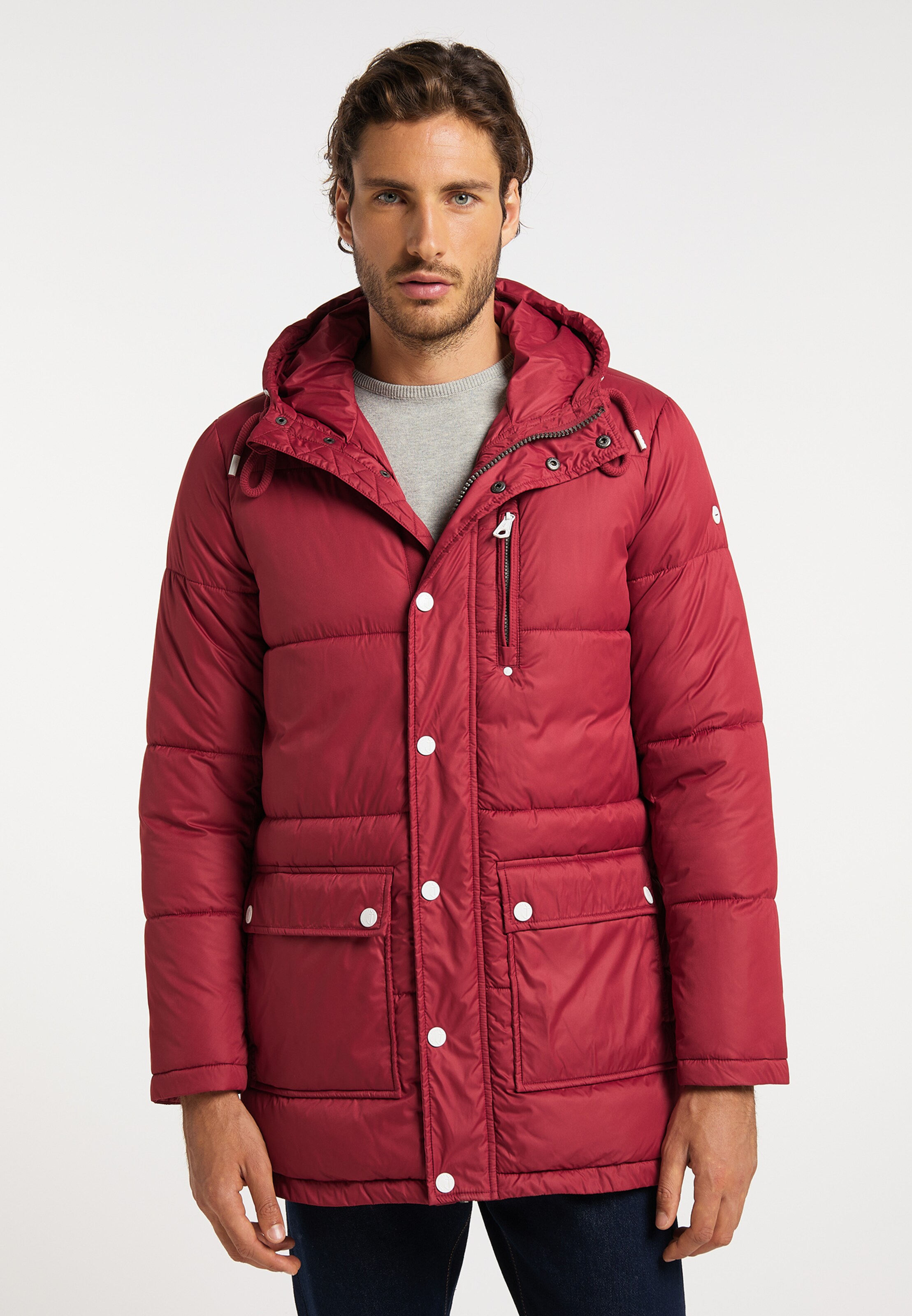 Männer Jacken DreiMaster Maritim Parka in Rot - AA49922 Männer Jacken DreiMaster Maritim Parka in Rot - AA49922