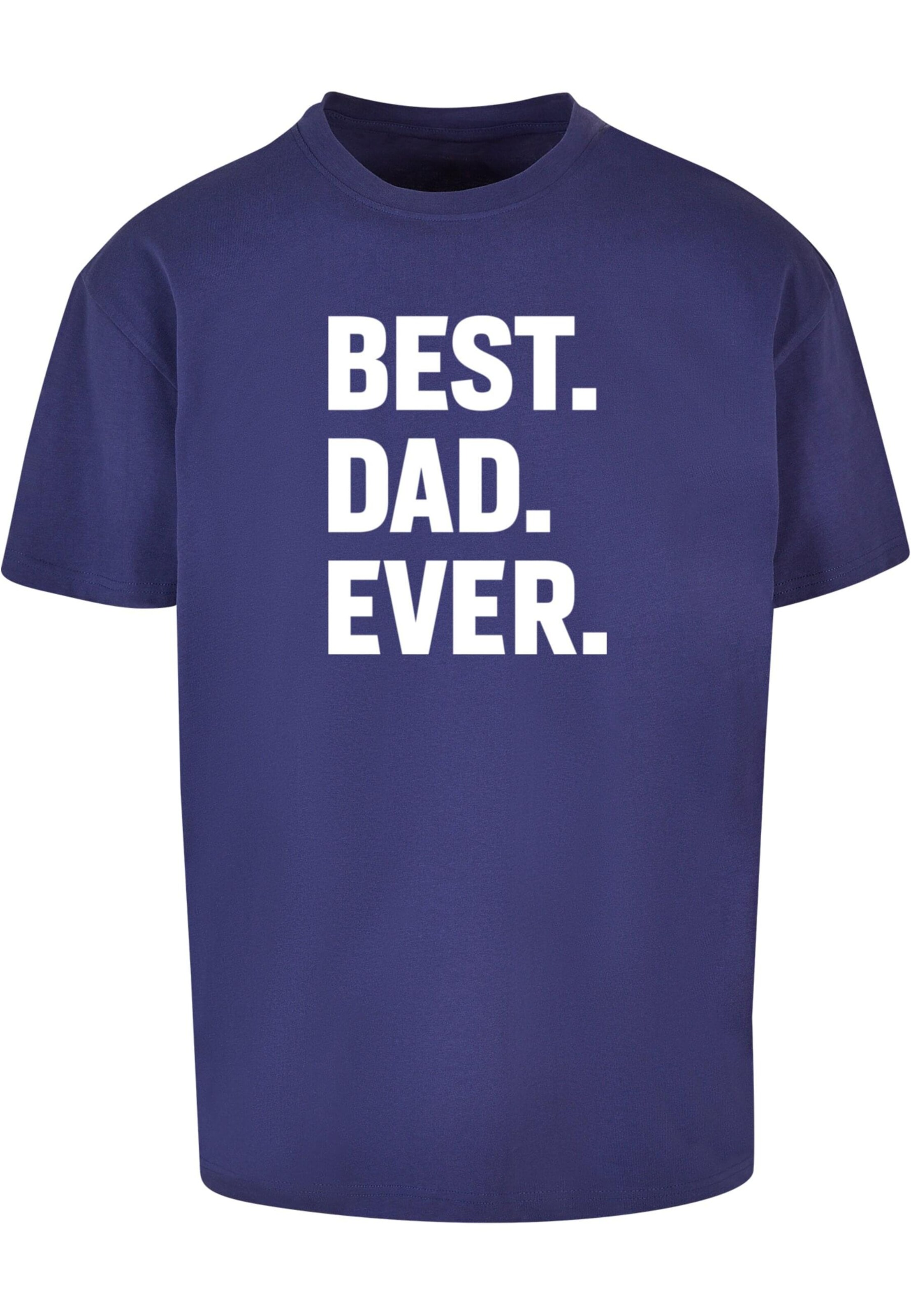 Maglietta 'Fathers Day - Best Dad Ever' di Merchcode in blu: frontale