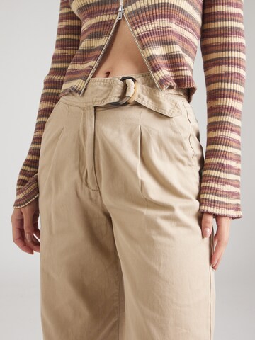 GARCIA - Loosefit Pantalón plisado en beige