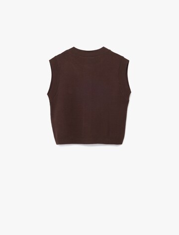 Koton Knitted Vest in Brown
