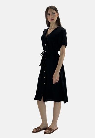 Robe-chemise Elara en noir