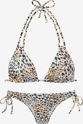 LASCANA Triangle Bikini in White: front