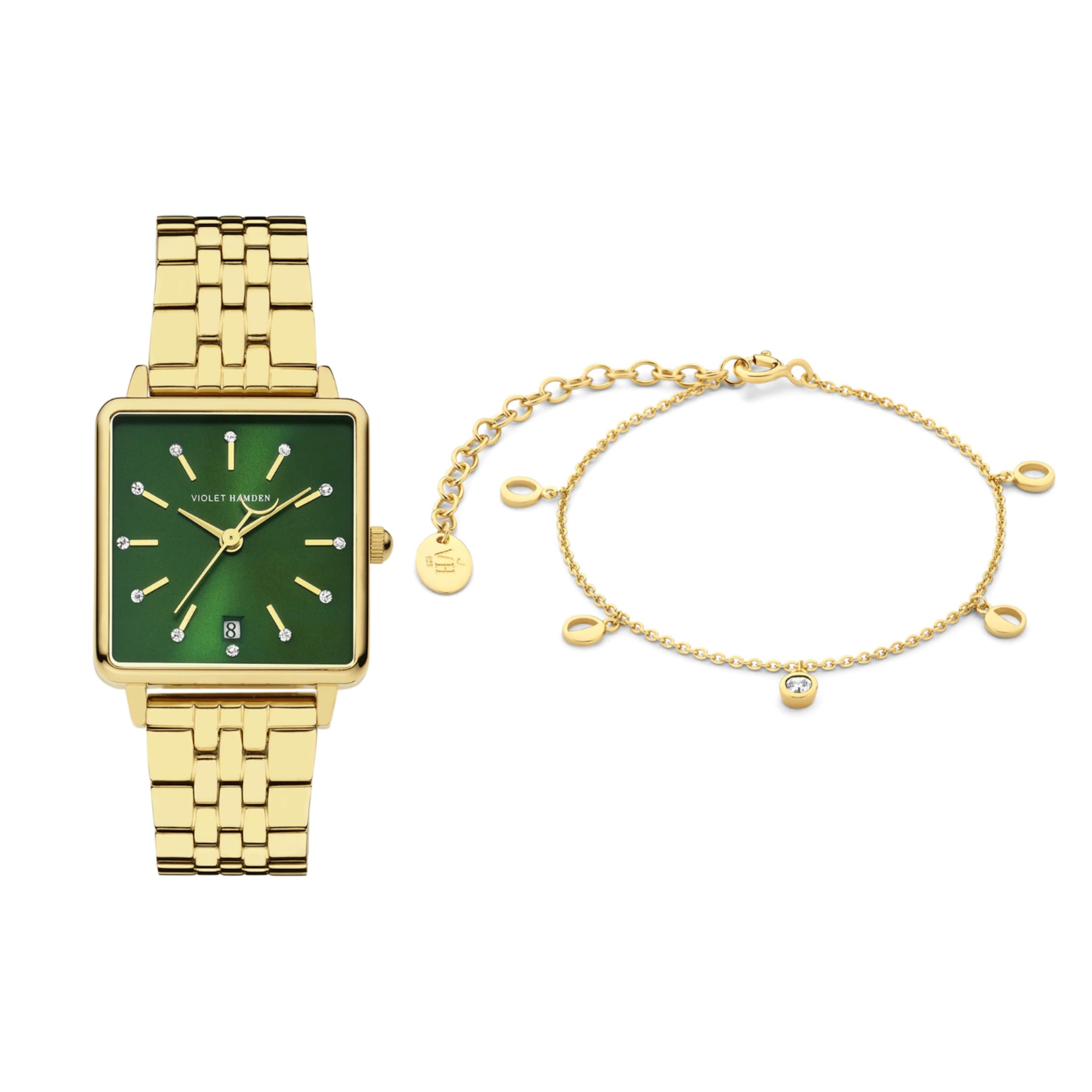 Violet Hamden Analog watch in Gold: front