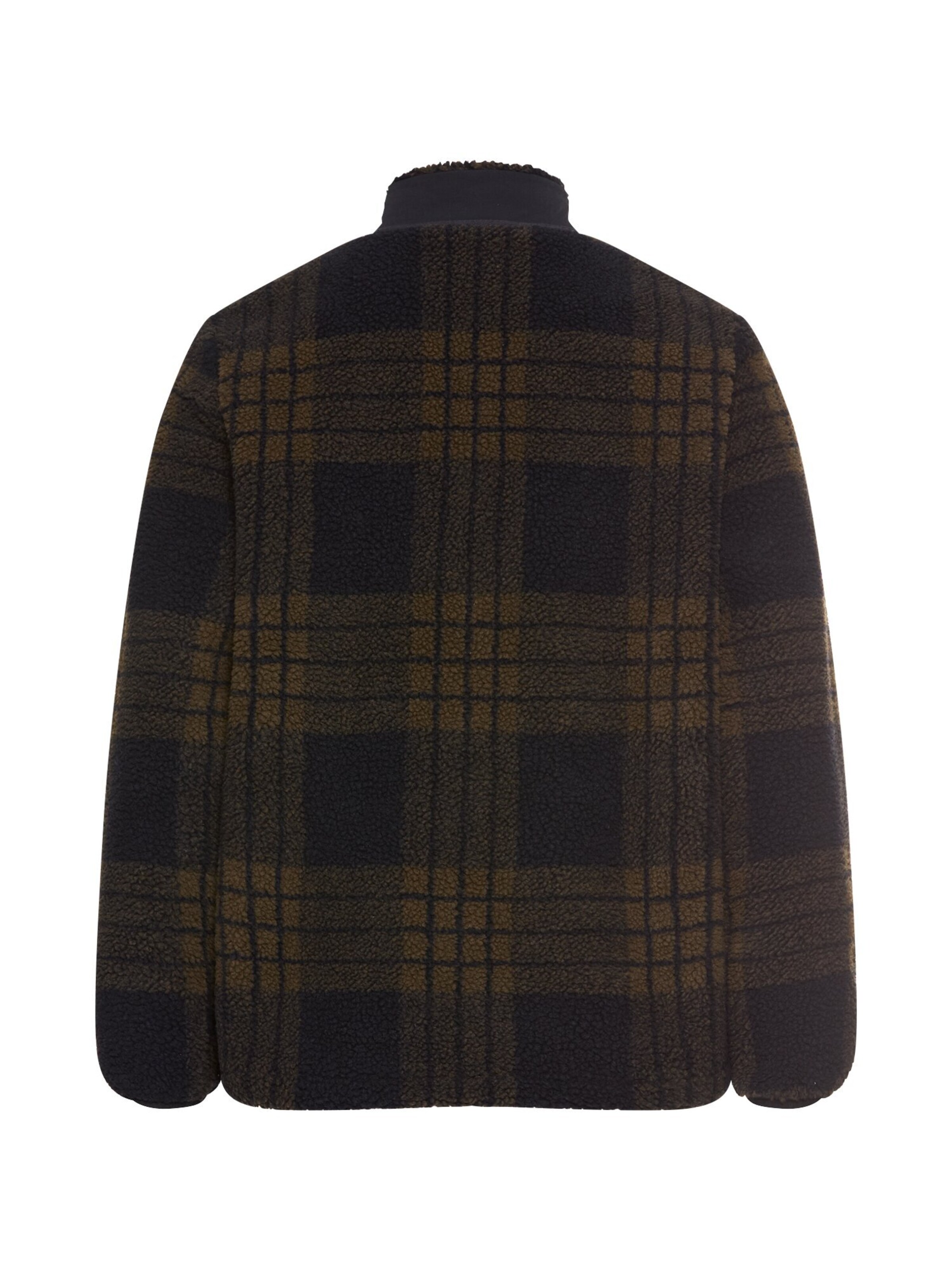 CAMEL ACTIVE Sweatjacke mit verstellbarem Kordelzug und Kontrastdetails in Braun