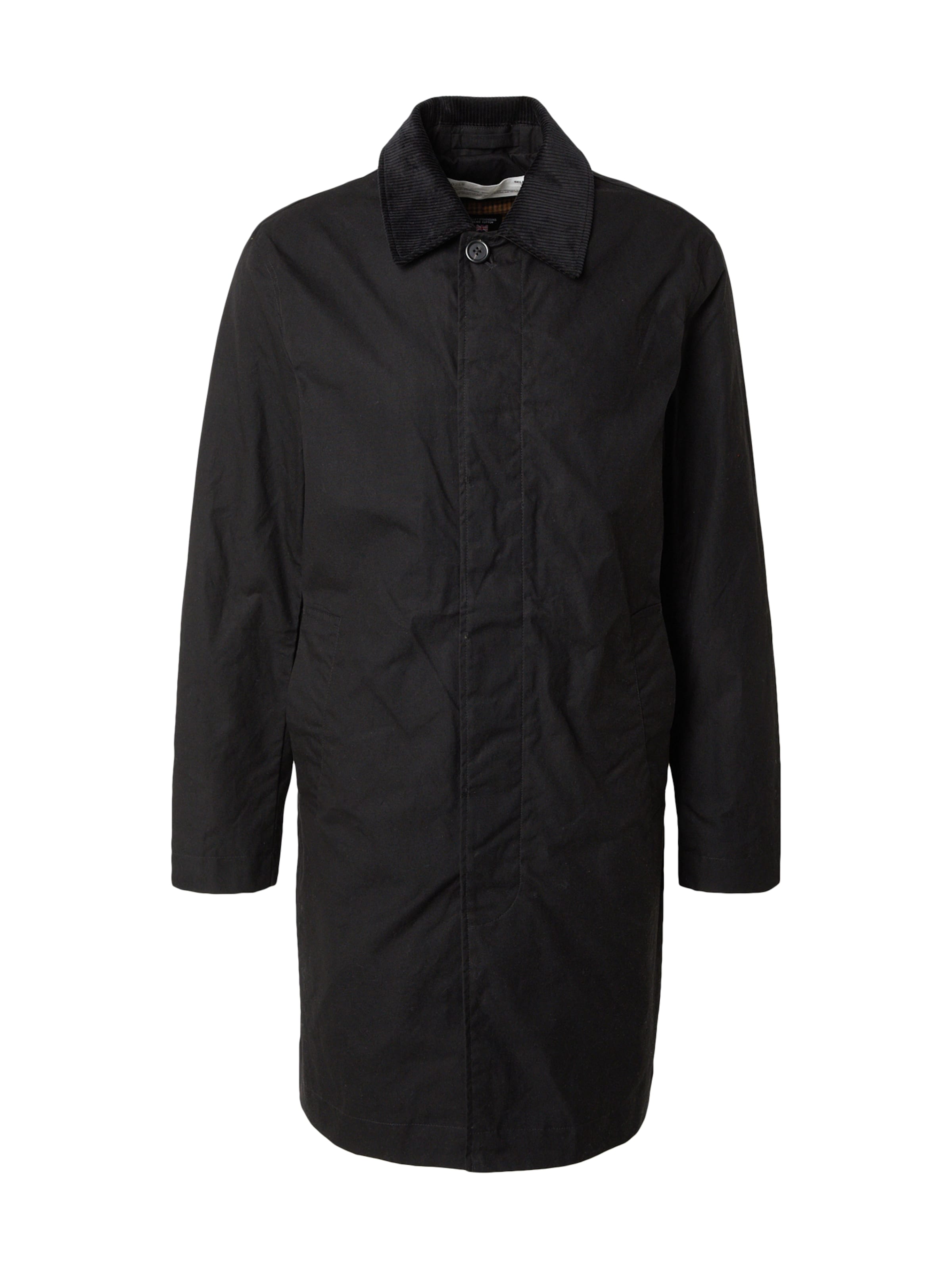 SELECTED Prechodný kabát 'SLHWALTER' - Čierna: predná strana