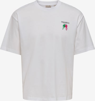 Only & Sons Majica 'ONSFRED ESCAPE' | bela barva: sprednja stran