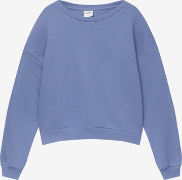 Pull&Bear Sweatshirt in Blue: front