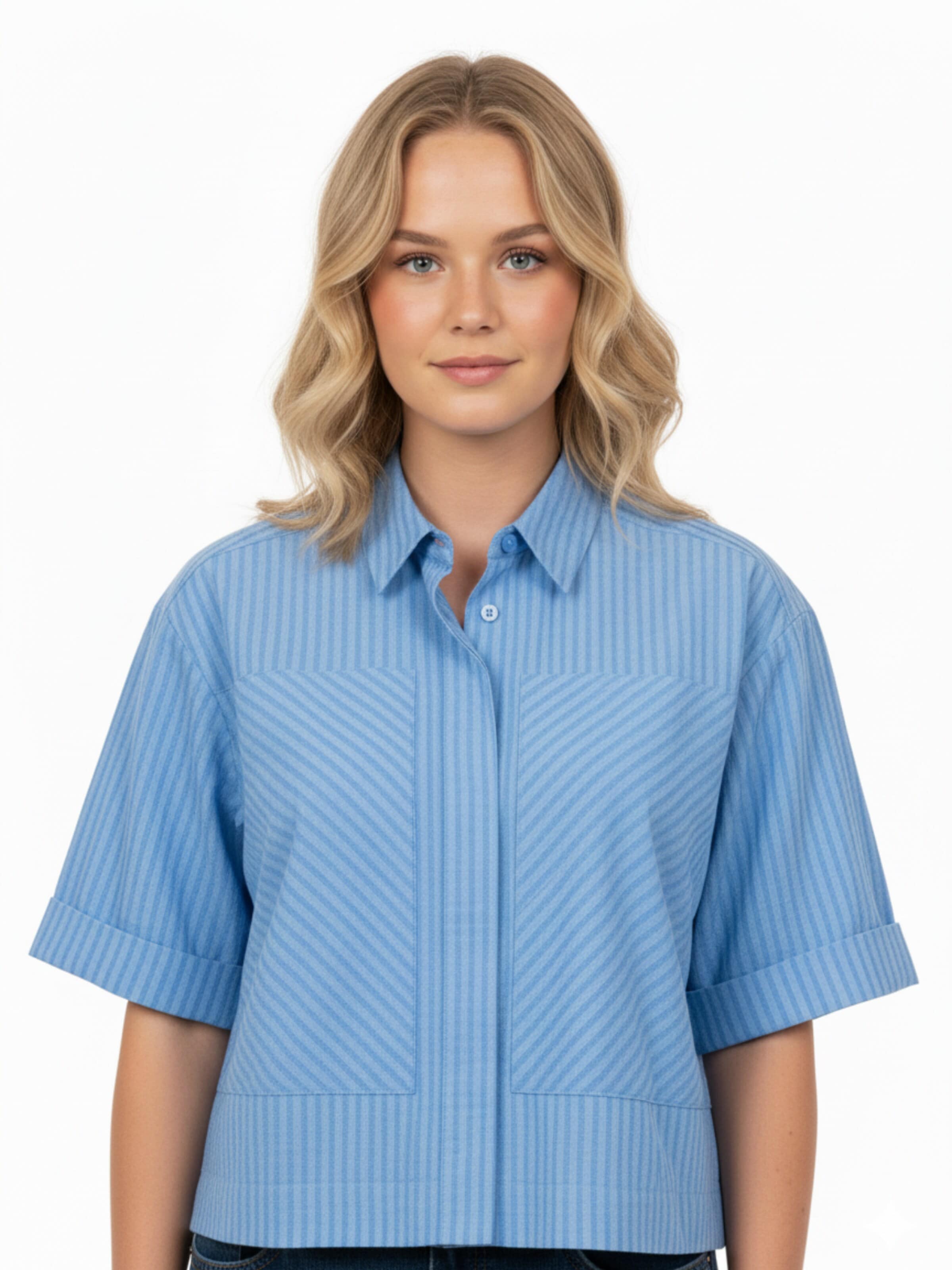 Radwa Blouse 'Radwa Women's shirt' in Blauw: voorkant