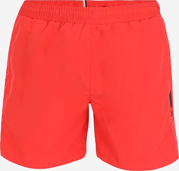 BOSS Black Zwemshorts 'Dolphin' in Rood: voorkant
