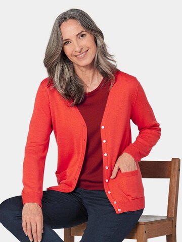 Goldner Strickjacke in Rot