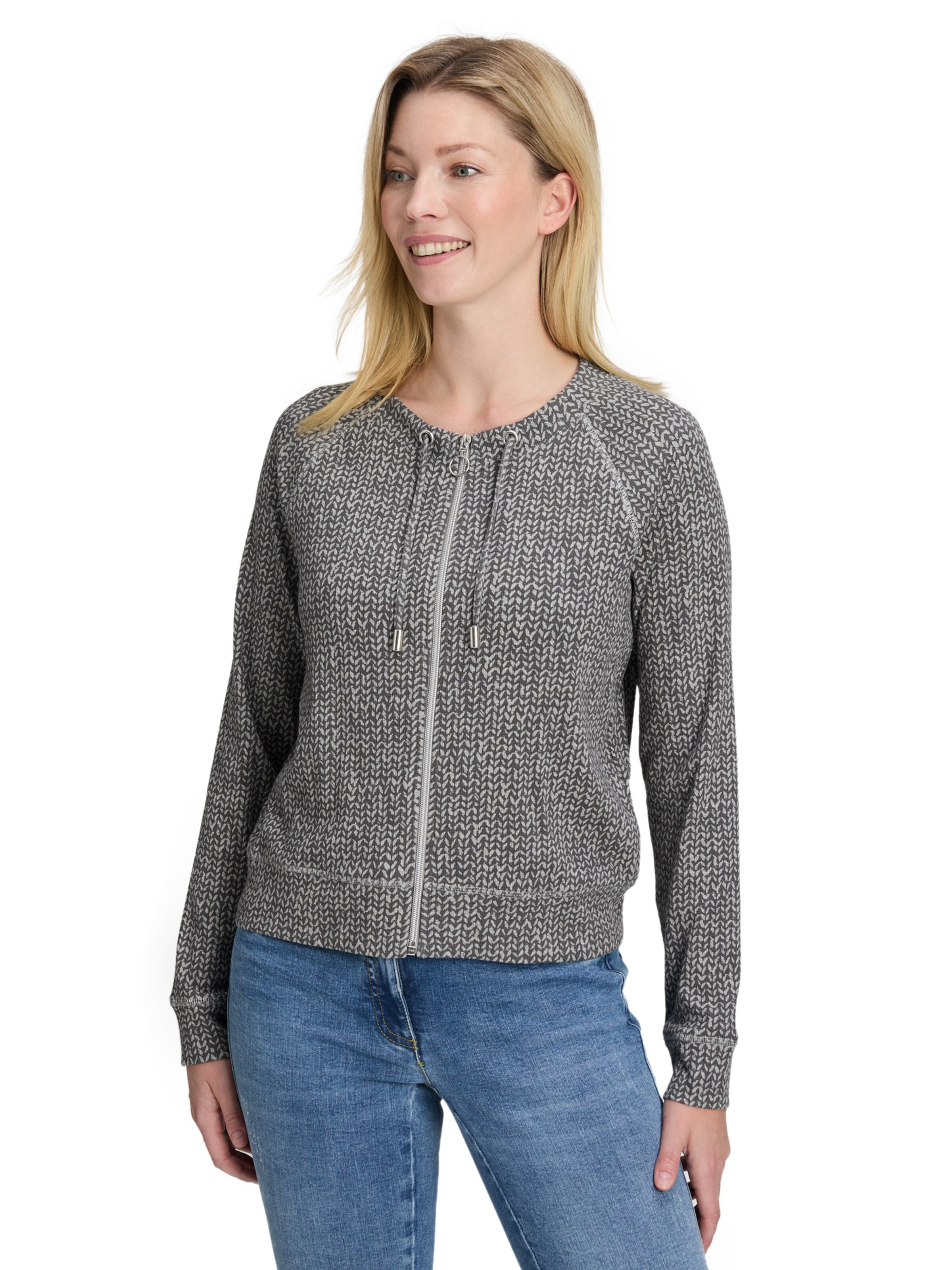 Veste mi-saison Betty Barclay en gris : devant