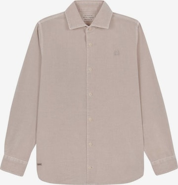 Coupe regular Chemise Scalpers en beige : devant