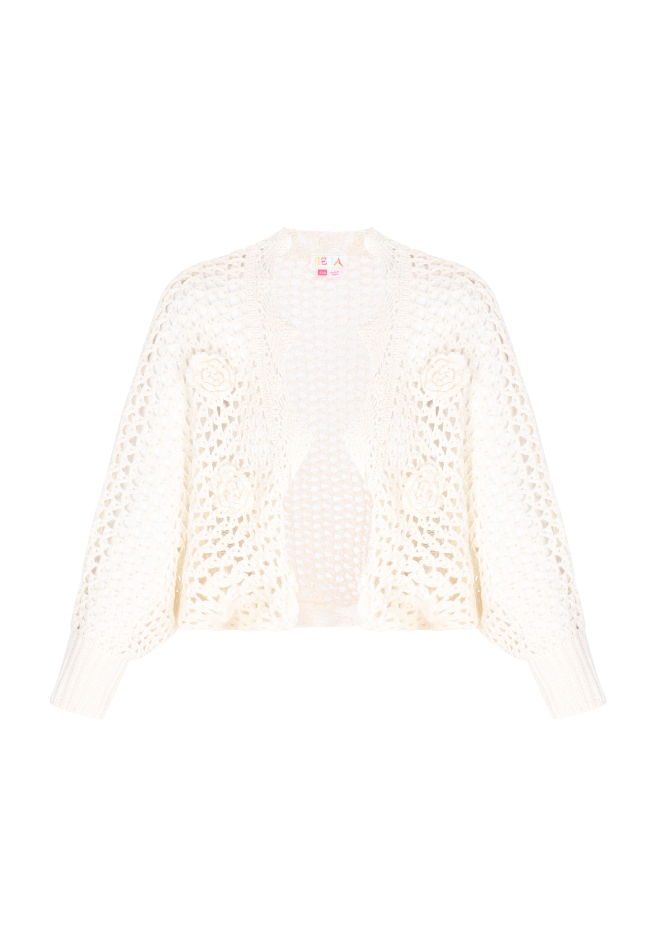 IZIA - Casaco de malha em branco: frente
