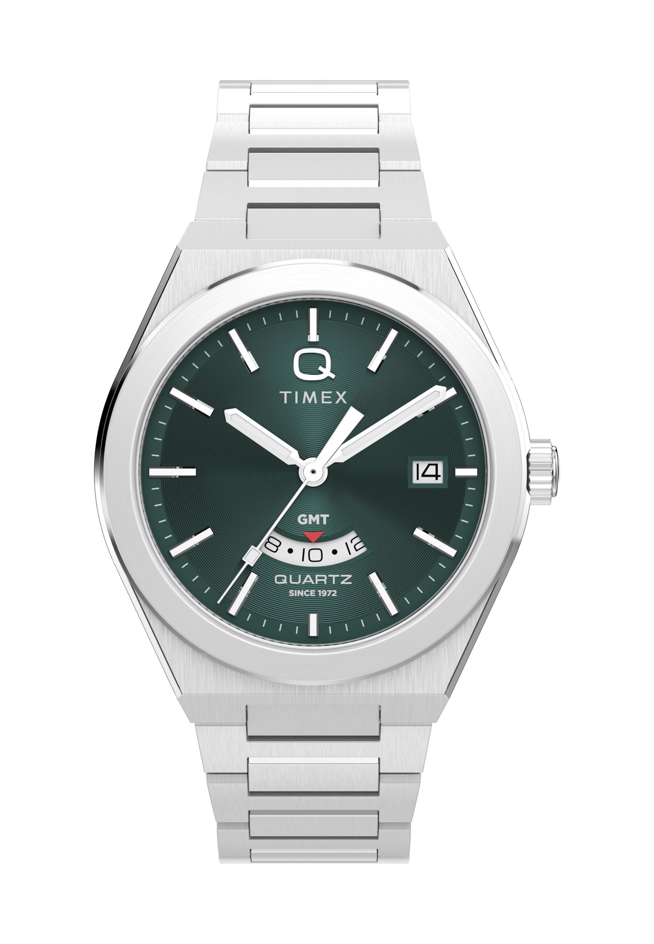 TIMEX Analoguhr in Silber: Vorderseite