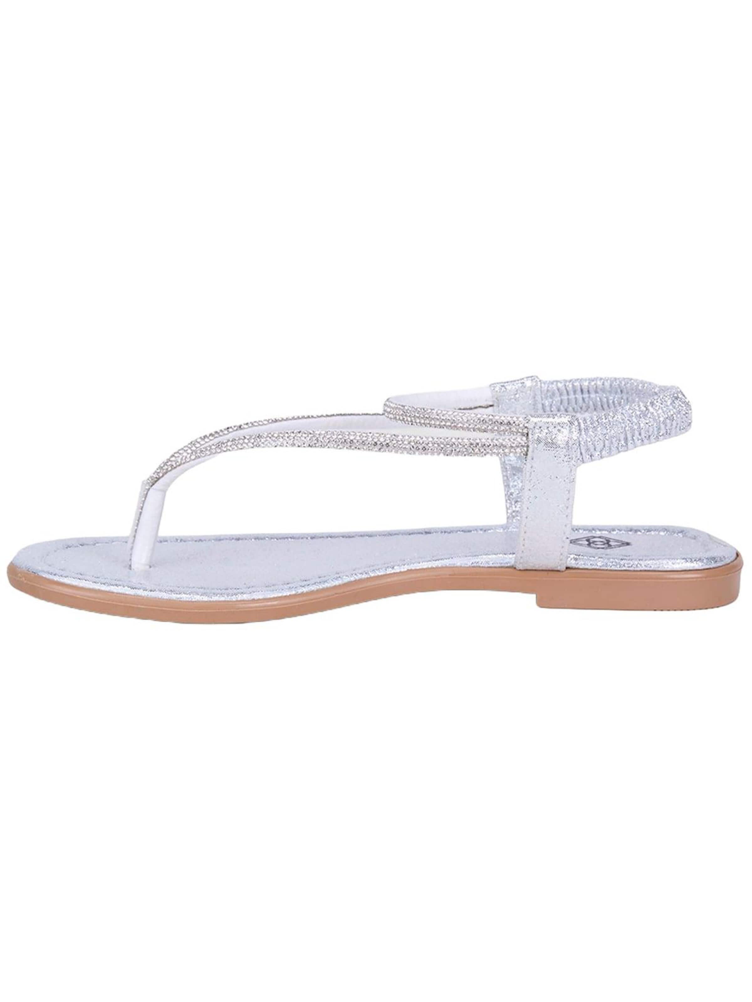 Desa - Sandalias de dedo 'Zehenstegsandalen' en plata
