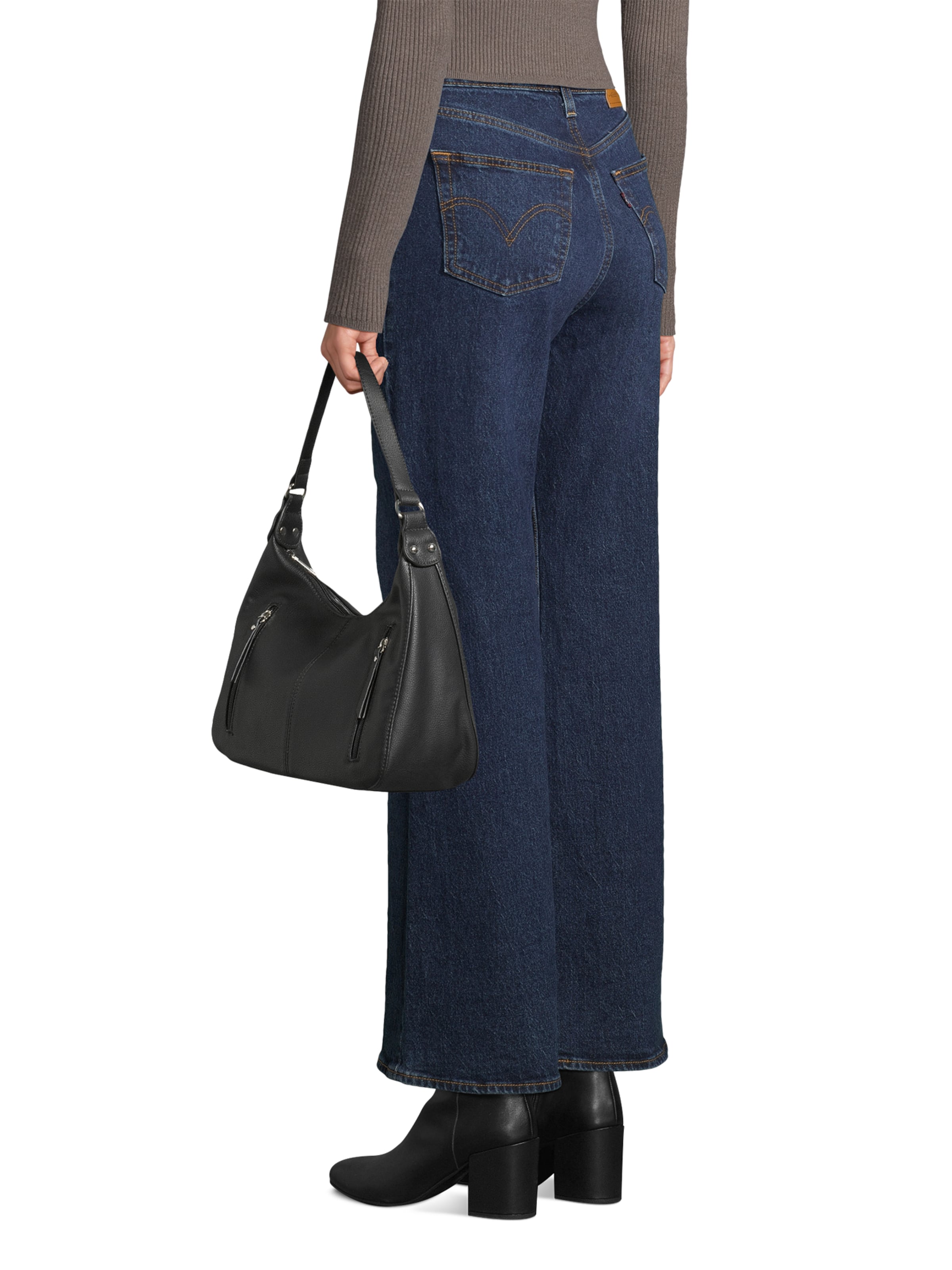 ABOUT YOU Наплечная сумка в Черный: спереди