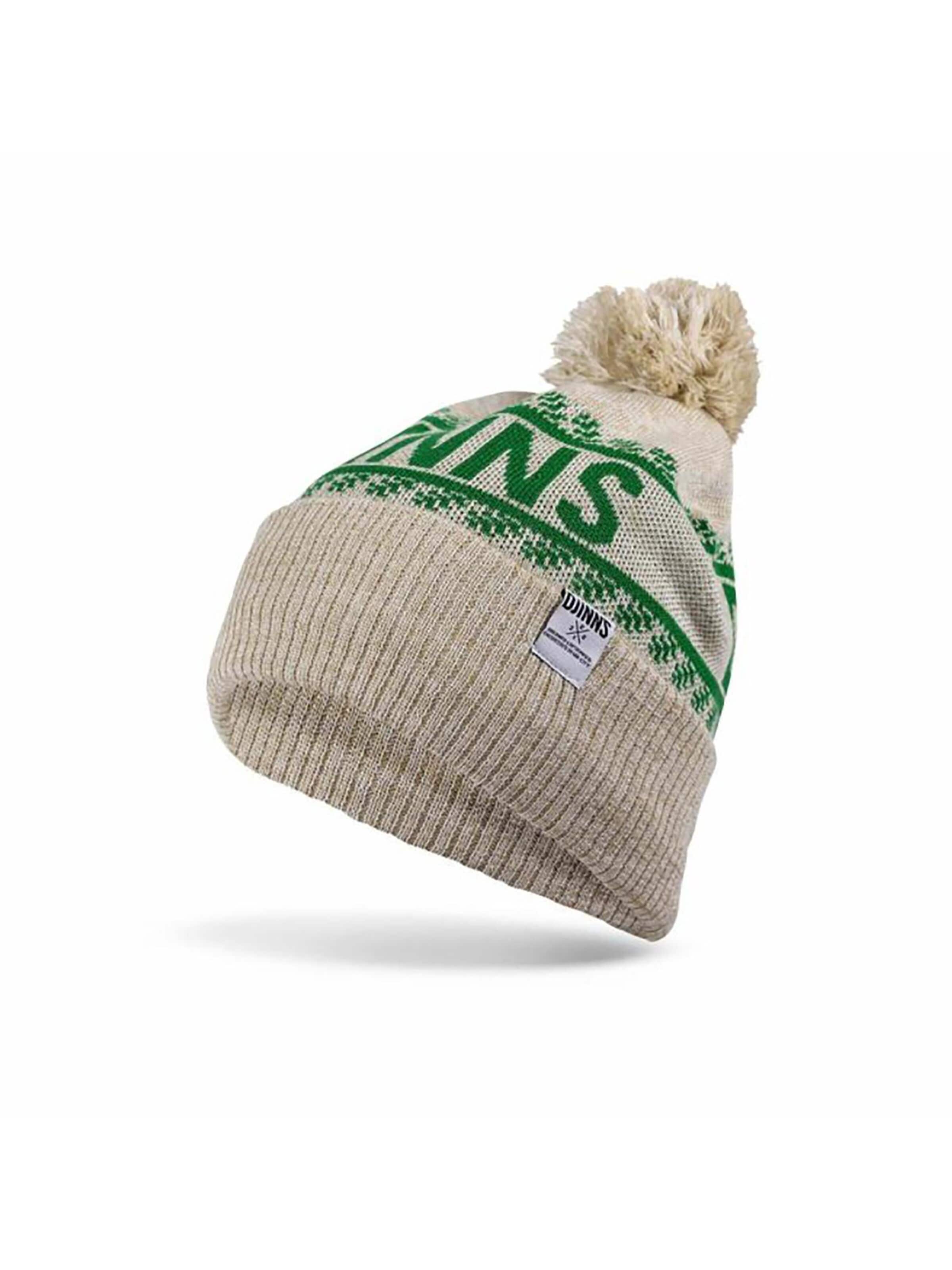DJINNS Muts 'Winter Jacquard' in Beige: voorkant