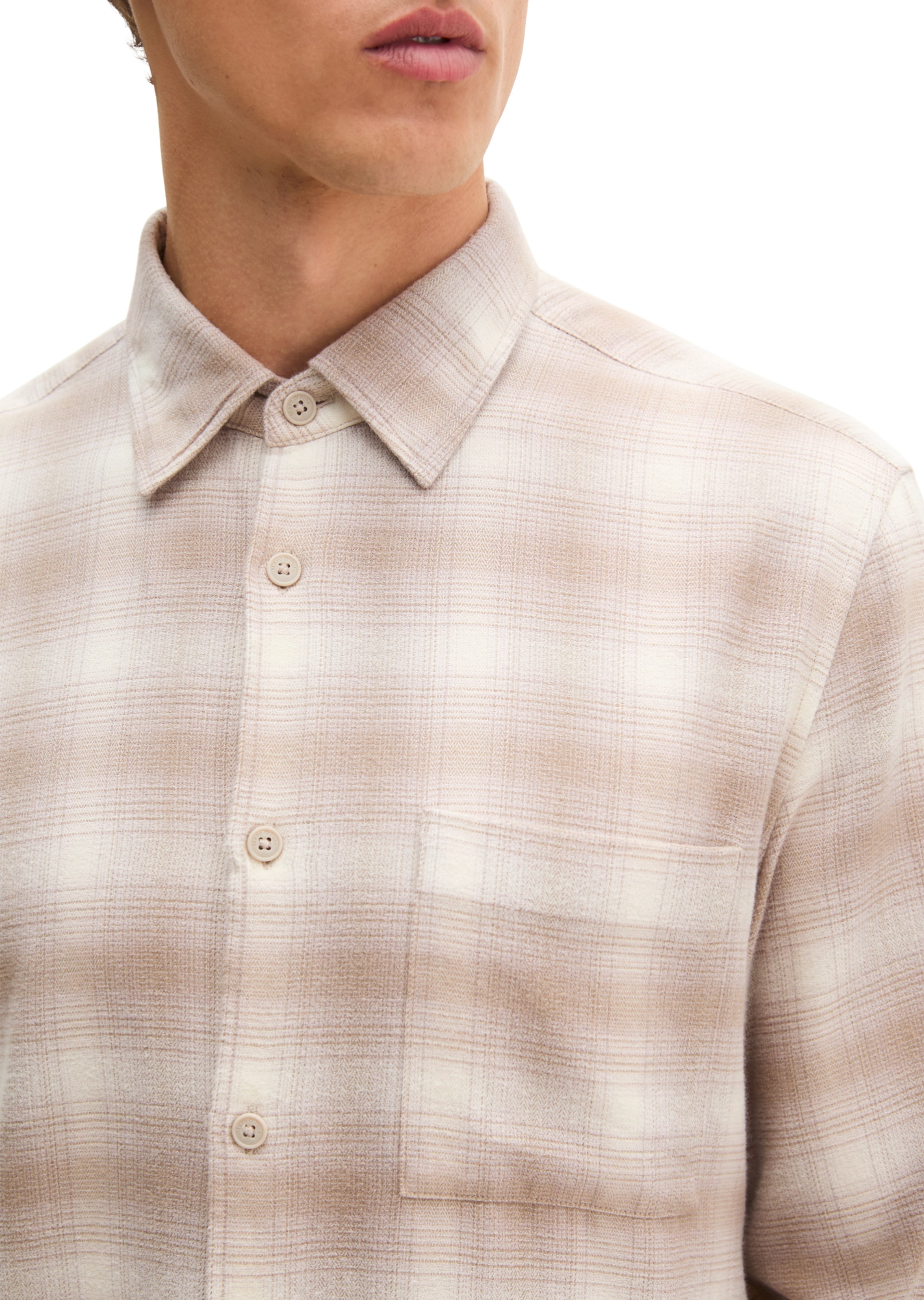 Marc O'Polo Regular fit Button Up Shirt in Beige: front