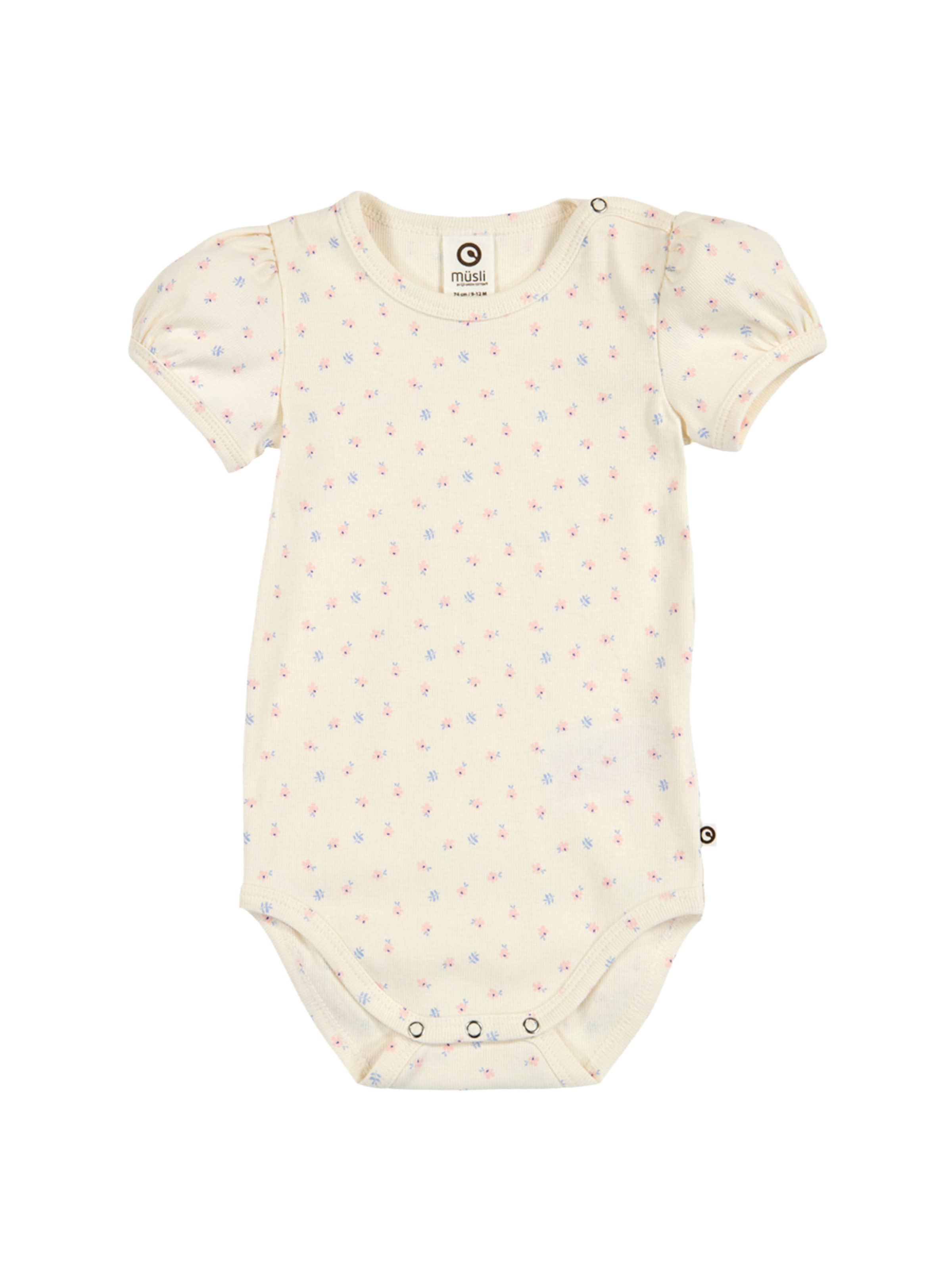 Barboteuse / body Müsli by GREEN COTTON en beige : devant