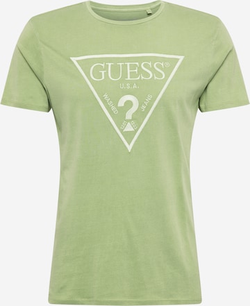 GUESS - Camiseta en verde: frente