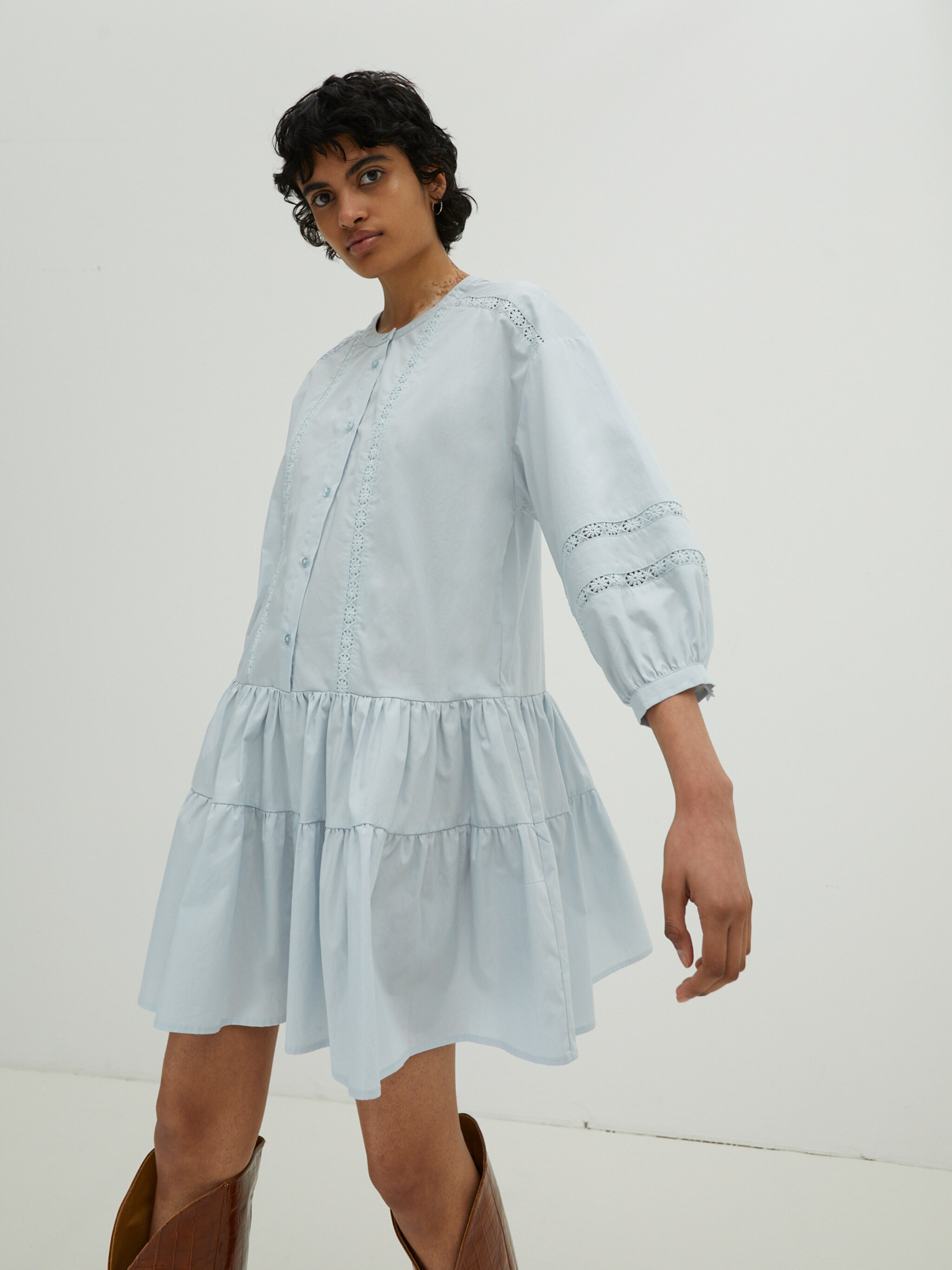 EDITED Producten Blousejurk 'Despina' Blauw