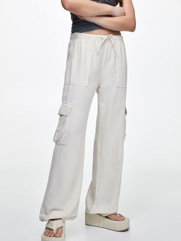 Pull&Bear Wide Leg Hose in Beige: predná strana