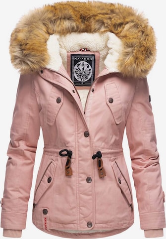 NAVAHOO Winterparka 'Pearl' in Rood: voorkant