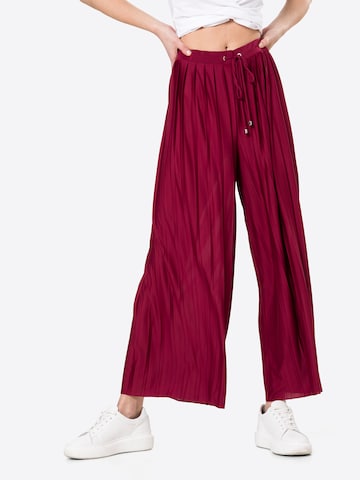 Wide leg Pantaloni 'Caren' di ABOUT YOU in rosso: frontale