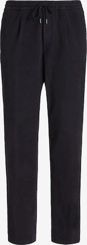 Boggi Milano Regular Pleat-front trousers in Blue: front