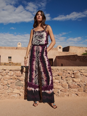 love & roses - Pierna ancha Pantalón en Mezcla de colores
