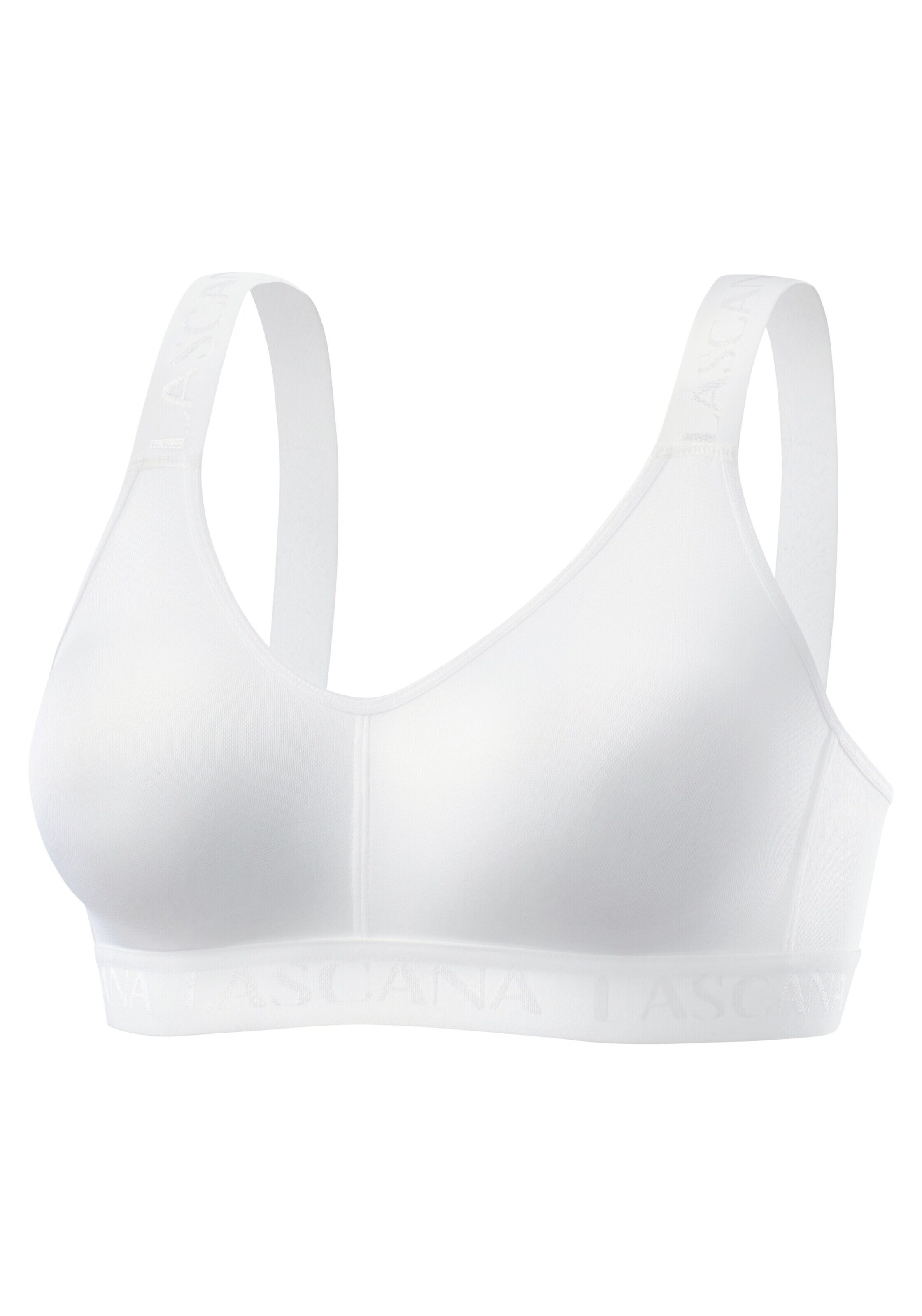 LASCANA ACTIVE - Bustier Sujetador deportivo en blanco: frente