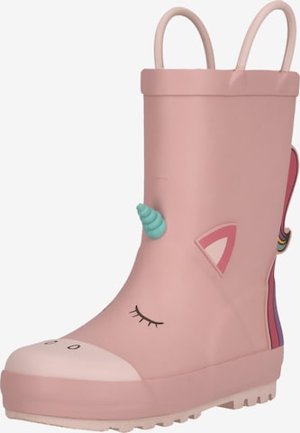 ZigZag Rubber Boots 'Rook' in Pink: front