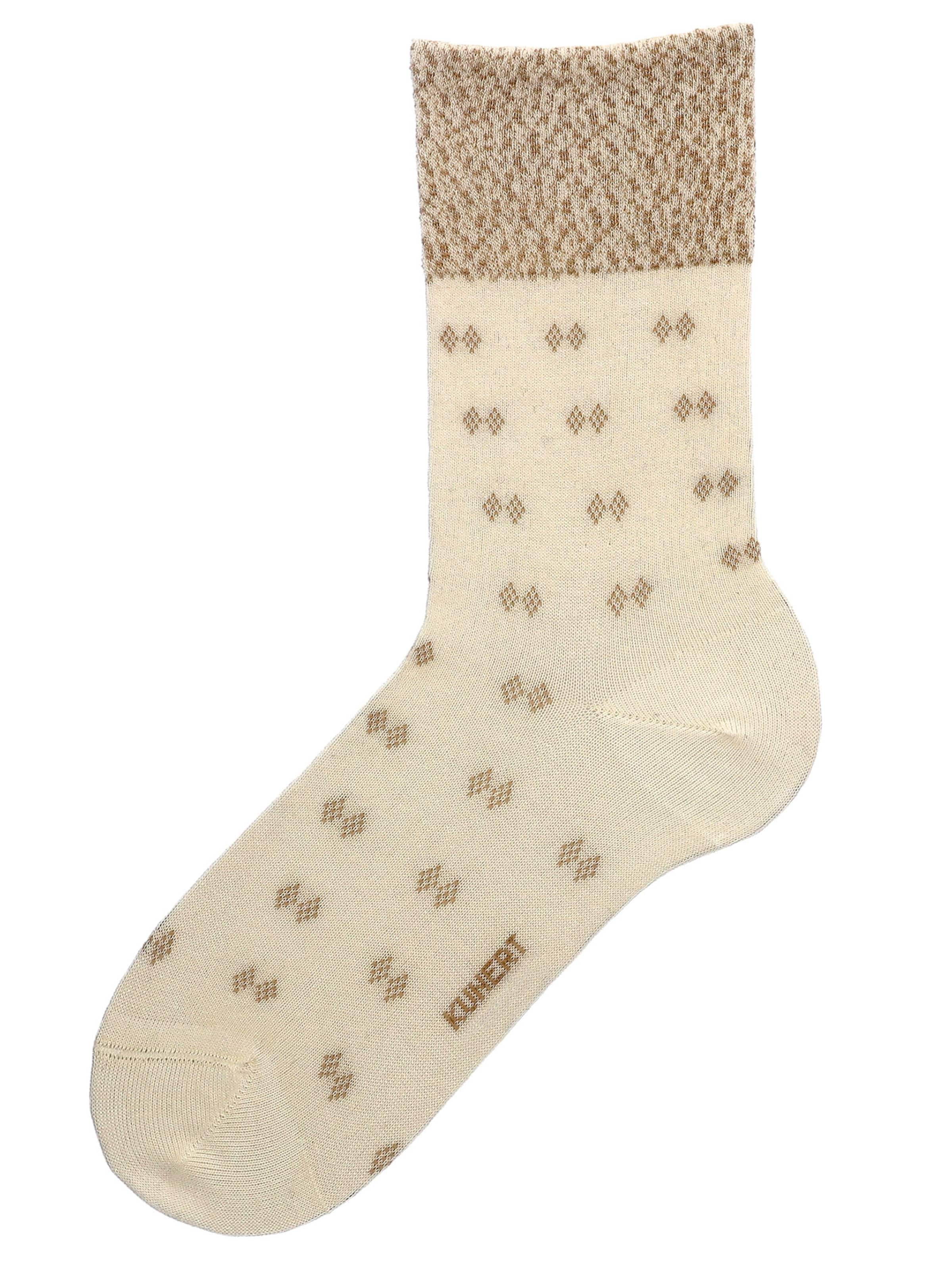 KUNERT Socks 'Business Dots' in Beige: front