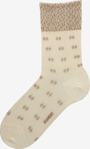 KUNERT Socks 'Business Dots' in Beige: front