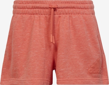 ADIDAS SPORTSWEAR Workout Pants 'Future Icons' in Orange: front