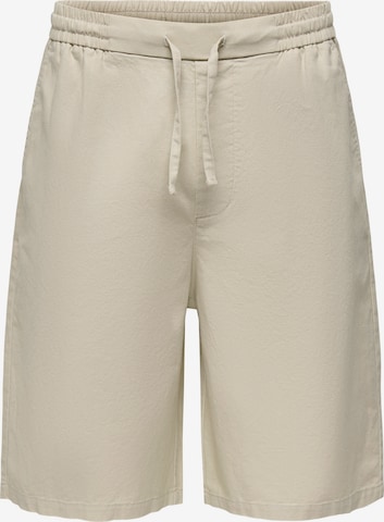 Only & Sons Wide leg Trousers 'ONSDAVES' in Grey: front